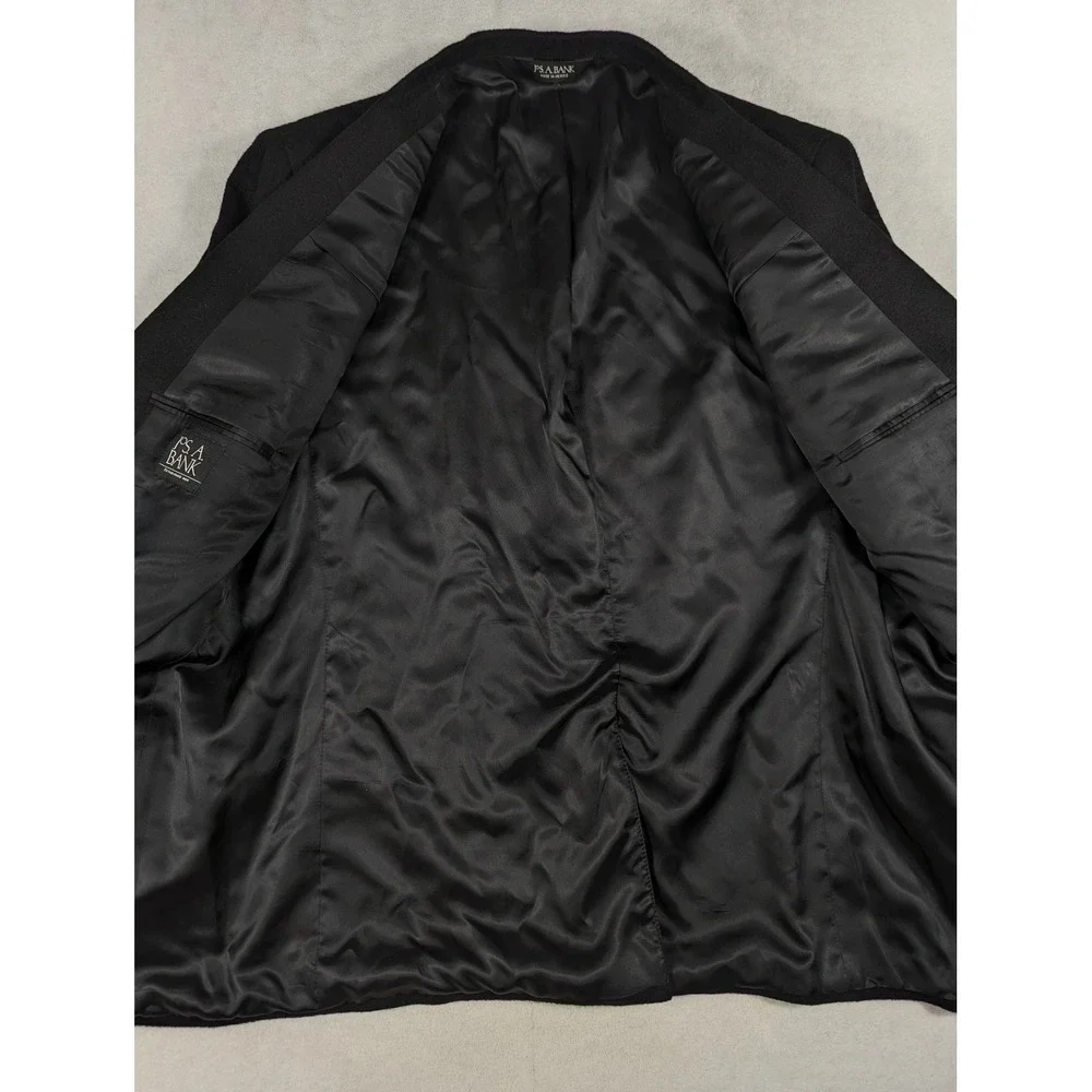 Jos A Bank Gordon Black 100% Camel Hair Sport Coat Blazer Mens 50L 2 Button